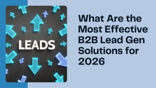 What Are the Most Effective B2B Lead Gen Solutions for 2026
