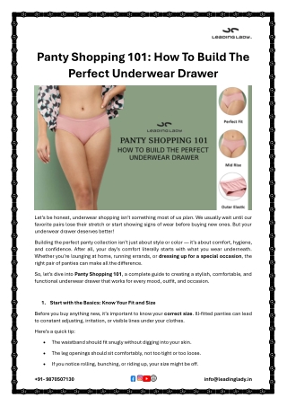 Panty Shopping 101: How To Build The Perfect Underwear Drawer
