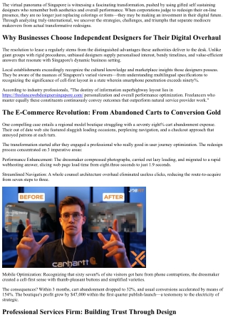 The Before-and-After Impact of Singapore Freelancer Redesigns