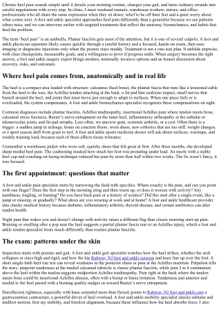 How a Foot and Ankle Specialist Diagnoses and Treats Chronic Heel Pain