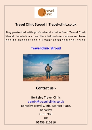 Travel Clinic Stroud Travel-clinic.co.uk