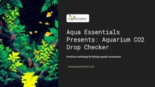 Aqua Essentials Presents - Aquarium CO2 Drop Checker