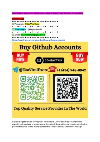 Buy GitHub Accounts_ The Fastest Way to Boost Your Coding Productivity