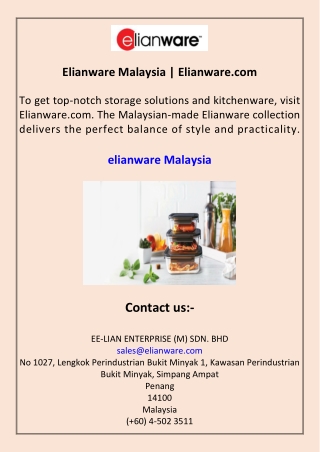 Elianware Malaysia Elianware.com