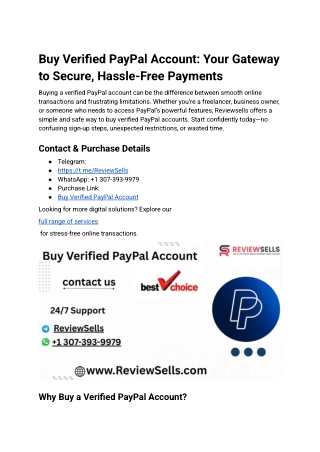 Buy Verified PayPal Account