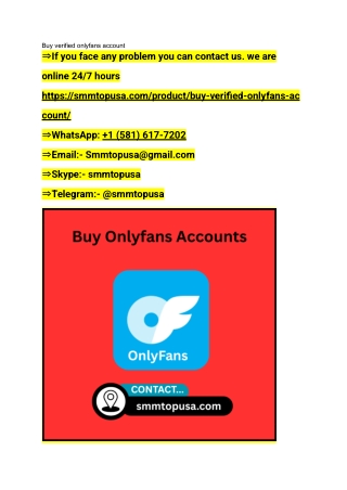 Best Strategies to Buy Verified OnlyFans Creator Account ...
