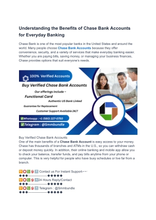 Results from  6-Month Study on Verified Chase Bank Accounts (Email, Number, 2fa)