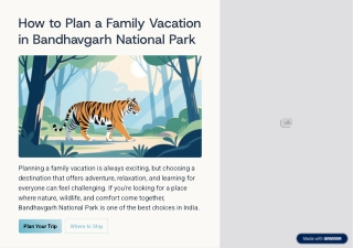 how to plan a family vacation in bandhavgarh national park