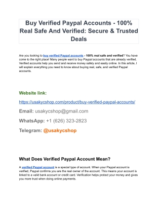 7 Best Website to Buy Verified Paypal Accounts