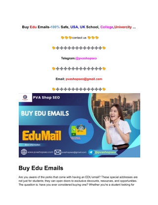 Buy Edu Emails for Verified Access to Student Programs — A 100% Safe, Step-by-St