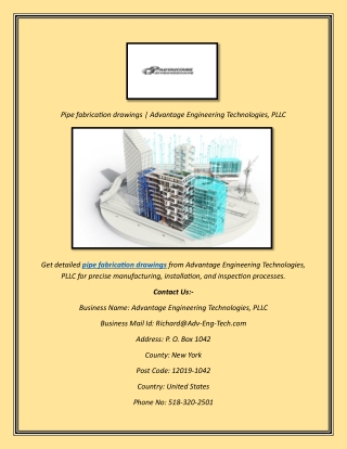 Pipe fabrication drawings  Advantage Engineering Technologies, PLLC