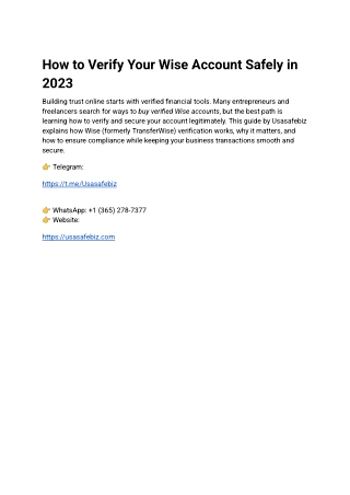 5How to Verify Your Wise Account Safely in 2023