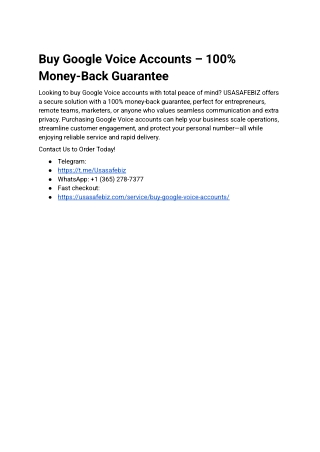8Buy Google Voice Accounts – 100% Money-Back Guarantee