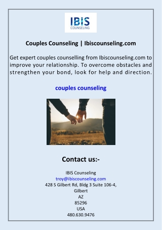Couples Counseling Ibiscounseling.com