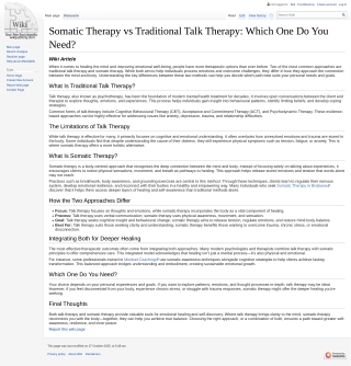 Somatic Therapy vs Traditional Talk Therapy Which One Do You Need