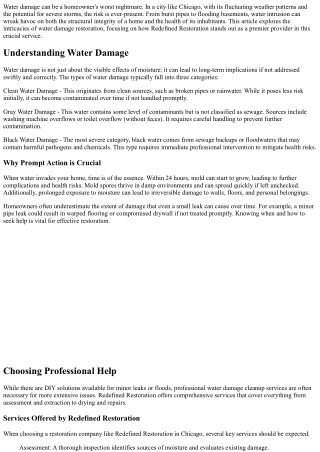 Redefined Restoration: Transforming Homes After Water Damage in Chicago