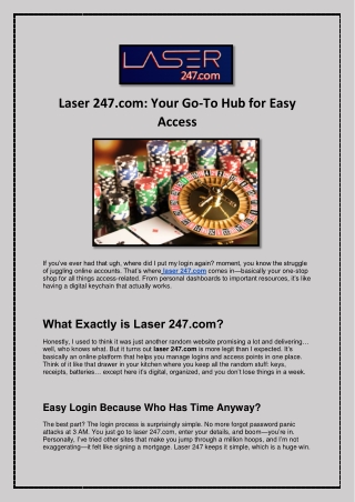 Laser 247.com: Your Go-To Hub for Easy Access