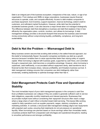 Why Businesses Need a Debt Management Strategy (1)