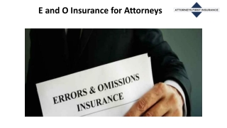 E and O Insurance for Attorneys
