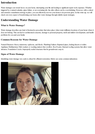 Changing Your Home After Water Damage: A Comprehensive Restoration Strategy