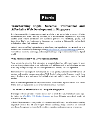 Transforming Digital Success_ Professional and Affordable Web Development in Singapore