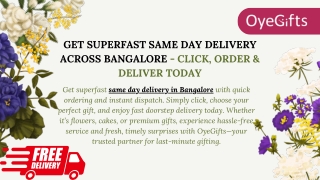 same day flower delivery in Bangalore