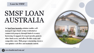 SMSF Loans in Australia A Complete Guide to Property Investment, Borrowing Rules, LRBAs, and Compliance for Self-Managed