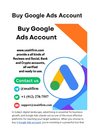 Buy Google Ads Account