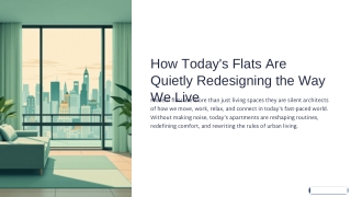 How Today's Flats Are Quietly Redesigning the Way We Live