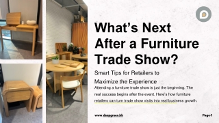 What’s Next After a Furniture Trade Show Smart Tips for Retailers to Maximize the Experience