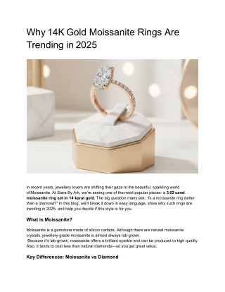 Why 14K Gold Moissanite Rings Are Trending in 2025
