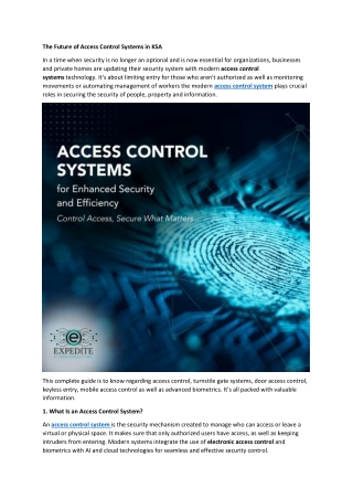 Access Control System - The Complete Guide to Modern Security & Smart Entry Management in KSA