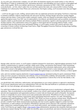 Scaling Safely: Exactly How WheelHouse IT Sustains Development for Cybersecurity