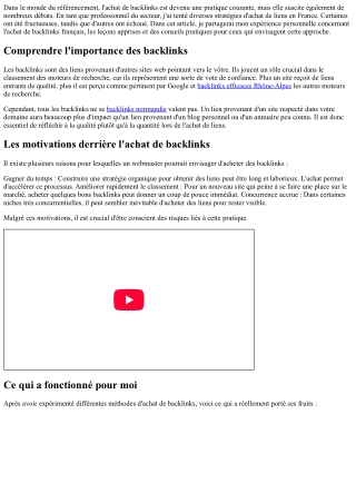 Achat de liens en France : ce qui a fonctionné (ou non) pour moi !