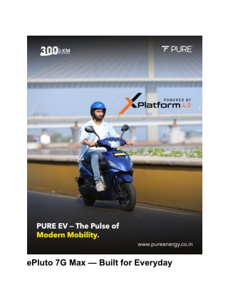 ePluto 7G Max – Practical EV for Modern Indian Roads