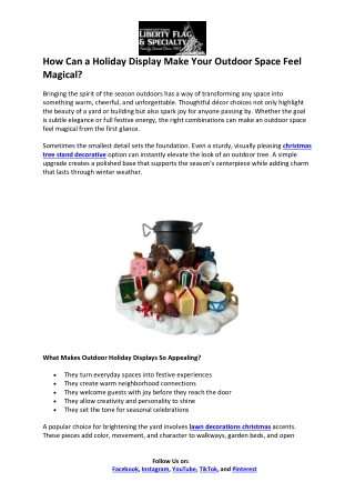 Liberty Flag & Specialty-Skyline Christmas Decorations