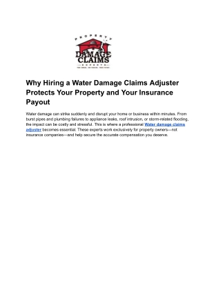 Why Hiring a Water Damage Claims Adjuster Protects Your Property and Your Insurance Payout (1)