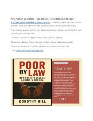 New Nubian Bookstore – Read Black. Think Bold. Build Legacy.