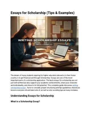 Writing Scholarship Essays (Tips & Examples)