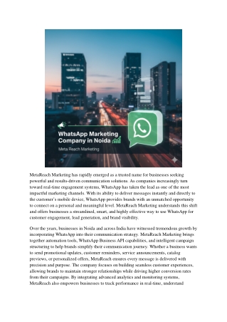 MetaReach Marketing – Best WhatsApp Marketing Company in Noida | WhatsApp Busine