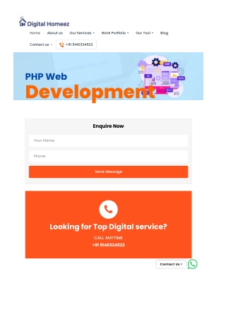 PHP Web Development Services for Online Growth