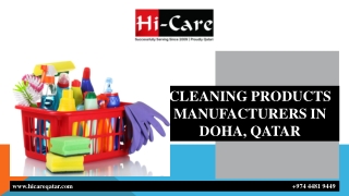 CLEANING PRODUCTS MANUFACTURERS IN DOHA, QATAR