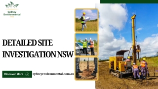 Detailed Site Investigation NSW