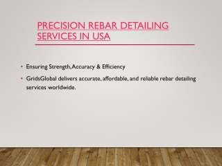 Best Precision Rebar Detailing Services Across the USA