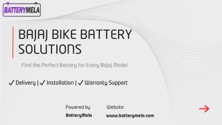 Bajaj Bike Battery Solutions – Reliable Power for Every Model
