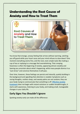 Understanding the Root Causes of Anxiety and How to Treat Them