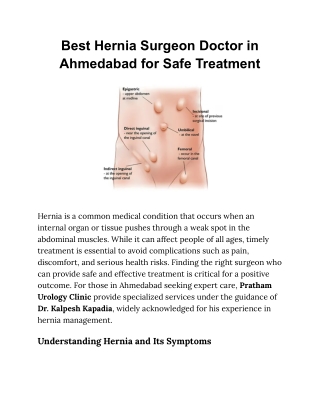 Best Hernia Surgeon Doctor in Ahmedabad for Safe Treatment