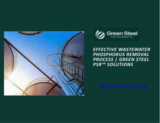 Green Steel Environmental provides Sustainable Support for Wastewater Treatment Operators