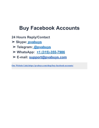 How to Buy Facebook Accounts  Online? 6 Trusted Sites