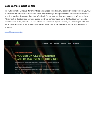 Clubs Cannabis Lloret De Mar